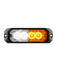 GG81809 - 4" RECT. AMBER&WHITE/CLR 4 LED STROBE LIGHT, 14 MODES, 9~36V GG81809 - 4" RECT. AMBER&WHITE/CLR 4 LED STROBE LIGHT, 14 MODES, 9~36V