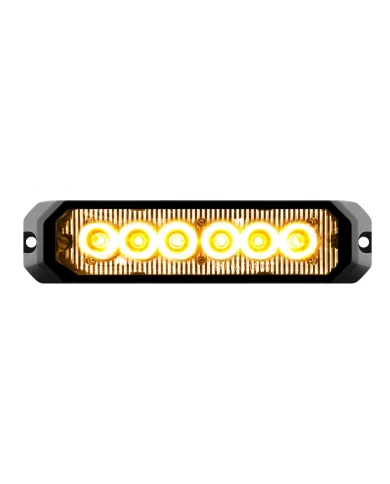 GG81811 - 5" RECT. AMBER/CLEAR 6 LED STROBE LIGHT, 14 MODES, 9~36V GG81811 - 5" RECT. AMBER/CLEAR 6 LED STROBE LIGHT, 14 MODES, 9~36V