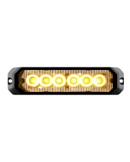 GG81811 - 5" RECT. AMBER/CLEAR 6 LED STROBE LIGHT, 14 MODES, 9~36V GG81811 - 5" RECT. AMBER/CLEAR 6 LED STROBE LIGHT, 14 MODES, 9~36V