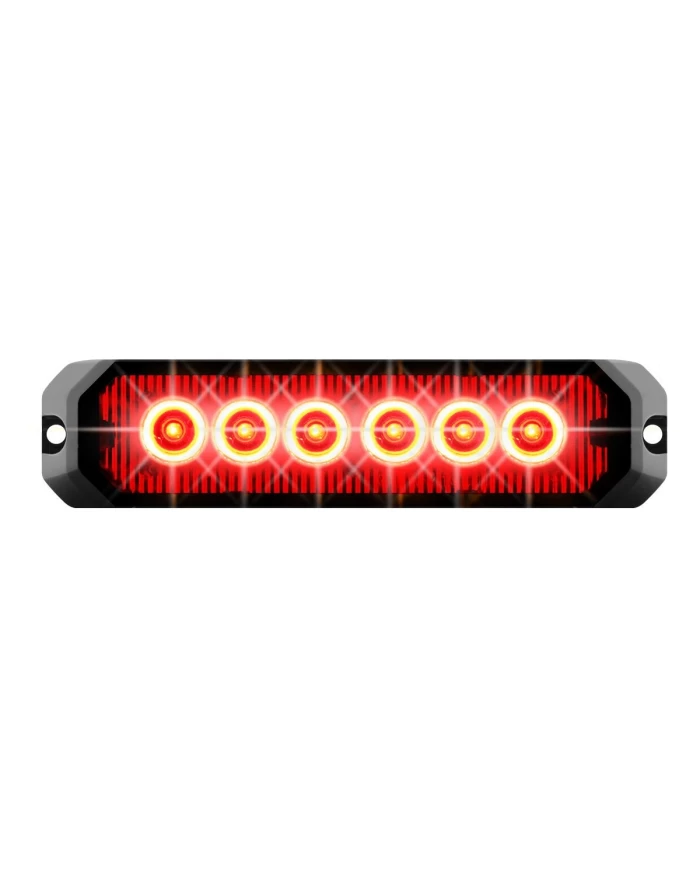 GG81812 - 5" RECT. RED/RED 6 LED STROBE LIGHT, 14 MODES, 9~36V GG81812 - 5" RECT. RED/RED 6 LED STROBE LIGHT, 14 MODES, 9~36V
