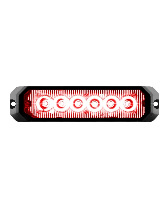 GG81813 - 5" RECT. RED/CLEAR 6 LED STROBE LIGHT, 14 MODES, 9~36V GG81813 - 5" RECT. RED/CLEAR 6 LED STROBE LIGHT, 14 MODES, 9~36V