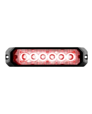 GG81813 - 5" RECT. RED/CLEAR 6 LED STROBE LIGHT, 14 MODES, 9~36V GG81813 - 5" RECT. RED/CLEAR 6 LED STROBE LIGHT, 14 MODES, 9~36V