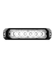 GG81814 - 5" RECT. WHITE/CLEAR 6 LED STROBE LIGHT, 14 MODES, 9~36V GG81814 - 5" RECT. WHITE/CLEAR 6 LED STROBE LIGHT, 14 MODES, 9~36V