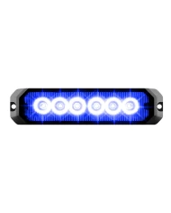 GG81815 - 5" RECT. BLUE/BLUE 6 LED STROBE LIGHT, 14 MODES, 9~36V