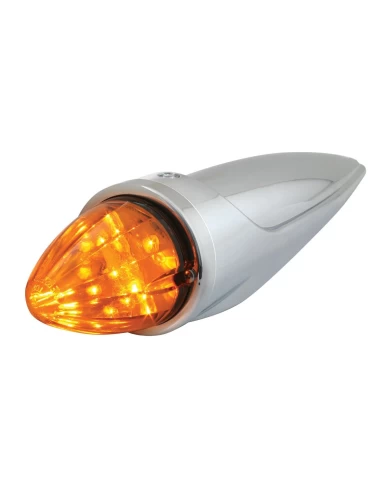 GG81980 - CR. PL. AMBER/AMBER 19-LED CAB MARKER LIGHT W/S.S. BEZEL GG81980 - CR. PL. AMBER/AMBER 19-LED CAB MARKER LIGHT W/S.S. BEZEL