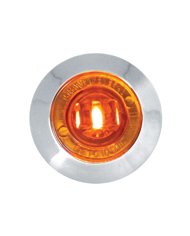 GG87060 - 1" MINI AMBER/AMBER 1 LED LIGHT W/CR. PLASTIC BEZEL