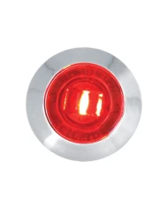 GG87062 - 1" MINI RED/RED 1LED LIGHT W/CR. PLASTIC BEZEL