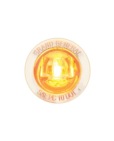 GG87281 - 1" MINI AMBER/CLEAR 1LED PUSH/ SCREW IN LED MARKER LIGHT GG87281 - 1" MINI AMBER/CLEAR 1LED PUSH/ SCREW IN LED MARKER LIGHT