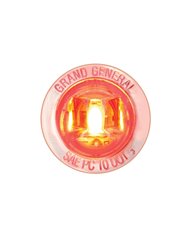 GG87283 - 1" MINI RED/CLEAR 1LED PUSH/ SCREW IN LED MARKER LIGHT