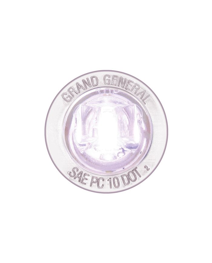 GG87284 - 1" MINI WHITE/CLEAR 1LED PUSH/ SCREW IN LED LIGHT