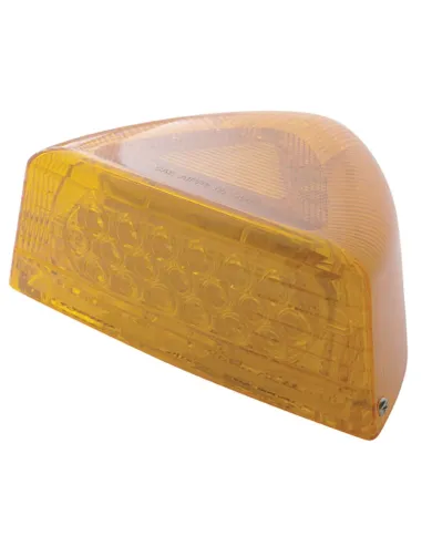 UP38548-37 LED Turn Signal Light With Clear Base For 1987-2007 Peterbilt 379/378/357 - Amber LED/Amber Lens
