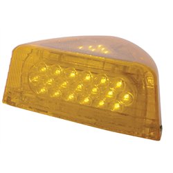 UP38548-37 LED Turn Signal Light With Clear Base For 1987-2007 Peterbilt 379/378/357 - Amber LED/Amber Lens