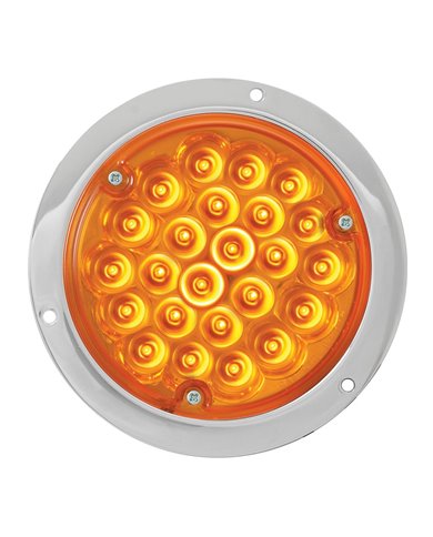 GG87580 - CR. DIE CAST 4" PEARL AMBER LED LIGHT, AMBER LENS GG87580 - CR. DIE CAST 4" PEARL AMBER LED LIGHT, AMBER LENS
