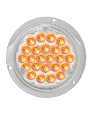 GG87581 - CR. DIE CAST 4" PEARL AMBER 24 LED LIGHT, CLEAR LENS