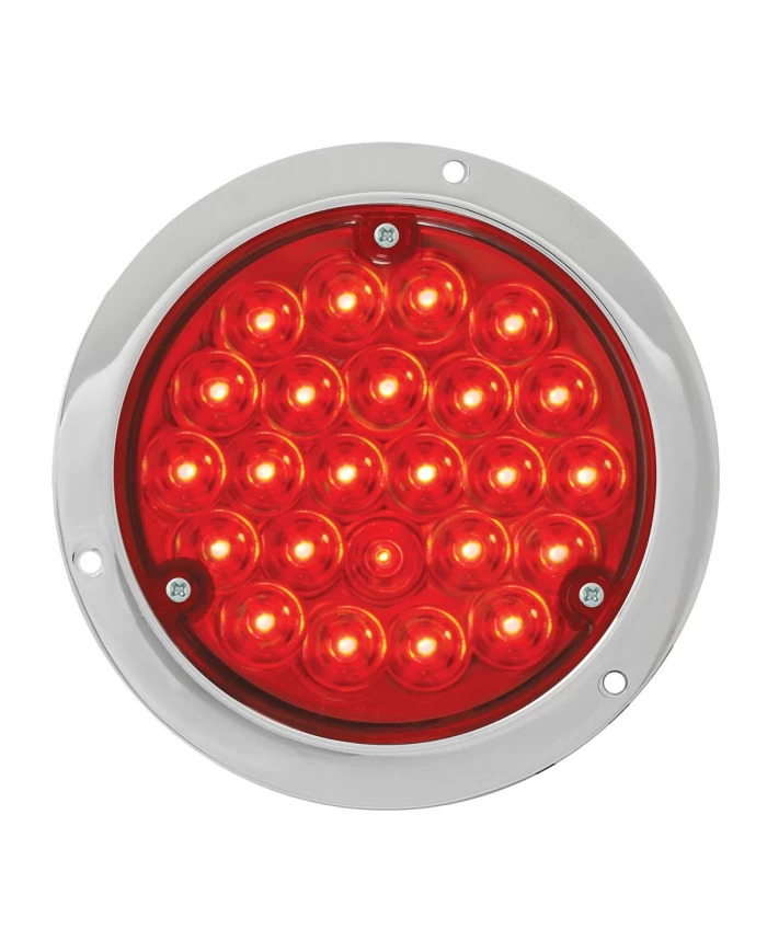 GG87582 - CR. DIE CAST 4" PEARL RED LED LIGHT, RED LENS
