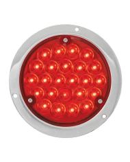 GG87582 - CR. DIE CAST 4" PEARL RED LED LIGHT, RED LENS