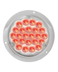 GG87583 - CR. DIE CAST 4" PEARL RED LED LIGHT, CLEAR LENS
