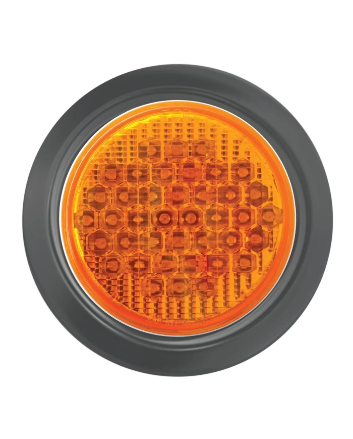 GG87703 - 4" AMBER/AMBER LED LIGHT W/ GROMMET & PIGTAIL, 40 DIODES