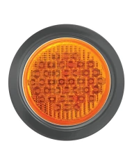 GG87703 - 4" AMBER/AMBER LED LIGHT W/ GROMMET & PIGTAIL, 40 DIODES