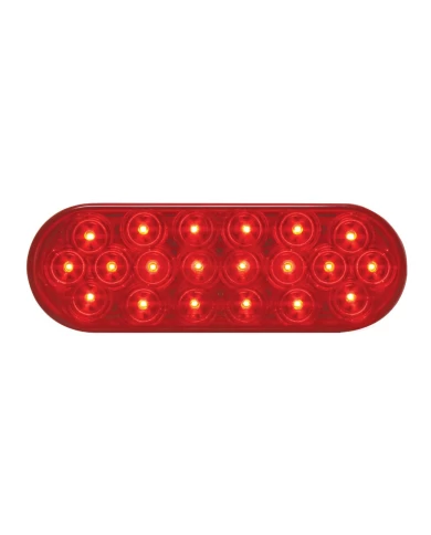 GG87721 - OVAL FLEET RED 20 LED LIGHT, RED LENS GG87721 - OVAL FLEET RED 20 LED LIGHT, RED LENS
