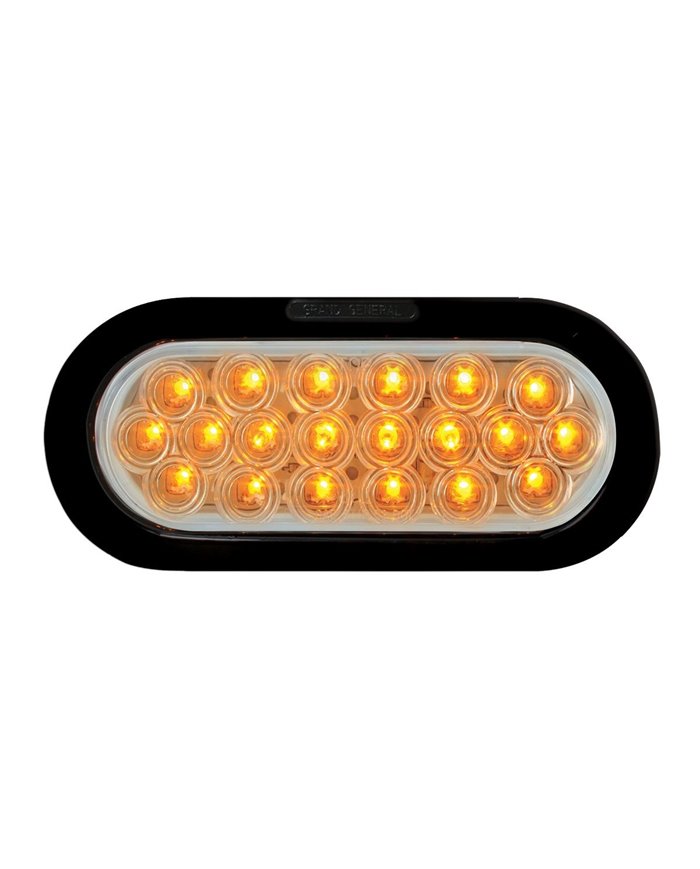 GG87726 - OVAL FLEET AMBER/CLEAR LED LIGHT W/GROMMET & PIGTAIL GG87726 - OVAL FLEET AMBER/CLEAR LED LIGHT W/GROMMET & PIGTAIL
