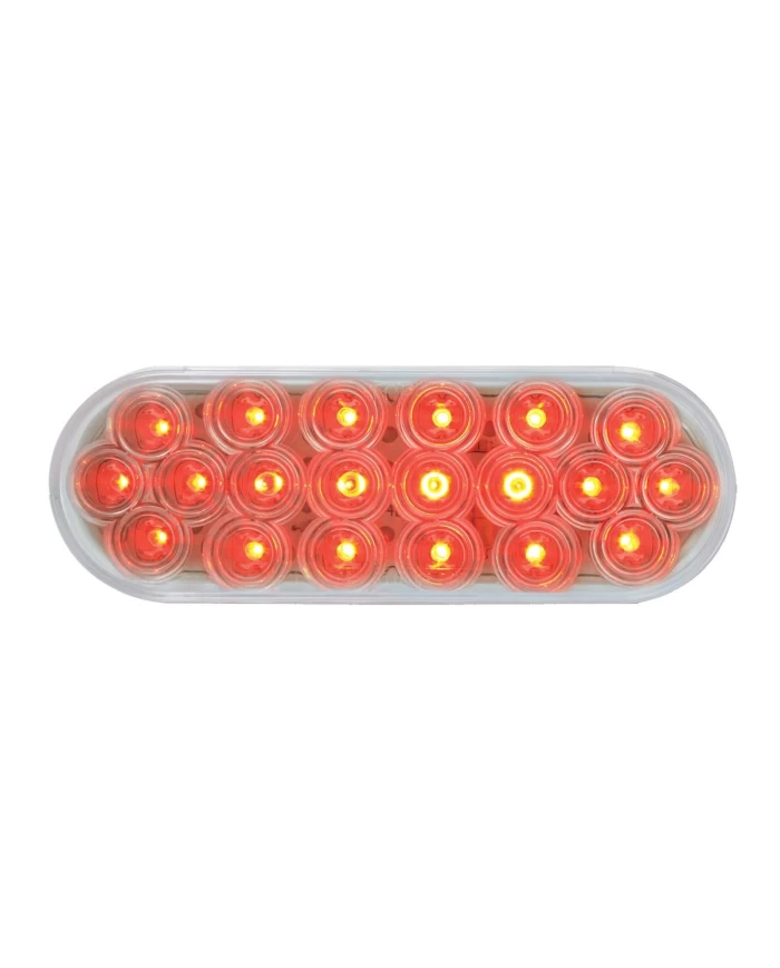 GG87729 - OVAL FLEET RED/CLEAR 20 LED SEALED LIGHT GG87729 - OVAL FLEET RED/CLEAR 20 LED SEALED LIGHT