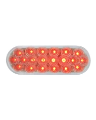 GG87729 - OVAL FLEET RED/CLEAR 20 LED SEALED LIGHT GG87729 - OVAL FLEET RED/CLEAR 20 LED SEALED LIGHT