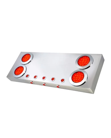 GG91310 - S.S. REAR LIGHT PANEL W/ 4"&1" RED/RED LED LIGHTS GG91310 - S.S. REAR LIGHT PANEL W/ 4"&1" RED/RED LED LIGHTS