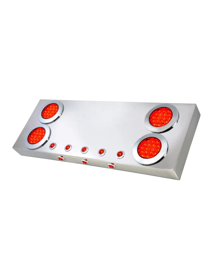 GG91310 - S.S. REAR LIGHT PANEL W/ 4"&1" RED/RED LED LIGHTS