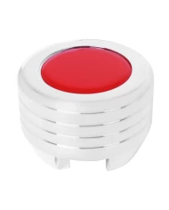 GG92664 - CR.ALUM. ROUND GEAR SHIFT KNOB W/RED STICKER