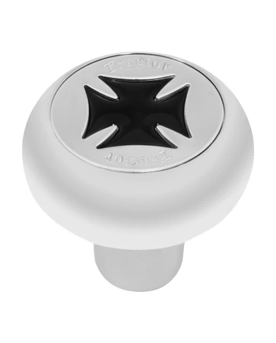 GG95350 - SCREW-IN CR. ALUM. TRACTOR KNOB W/BLACK IRON CROSS GG95350 - SCREW-IN CR. ALUM. TRACTOR KNOB W/BLACK IRON CROSS