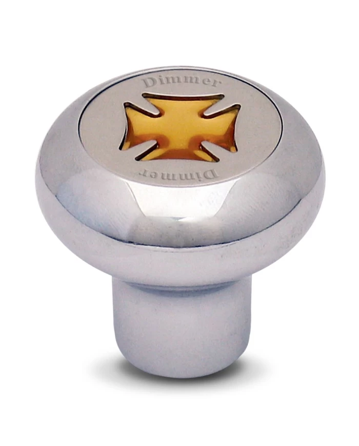 GG95512 - CR. ALUM. DASHBOARD KNOB W/ GOLD IRON CROSS & S.S. DIMMER GG95512 - CR. ALUM. DASHBOARD KNOB W/ GOLD IRON CROSS & S.S. DIMMER