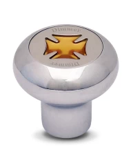 GG95512 - CR. ALUM. DASHBOARD KNOB W/ GOLD IRON CROSS & S.S. DIMMER GG95512 - CR. ALUM. DASHBOARD KNOB W/ GOLD IRON CROSS & S.S. DIMMER