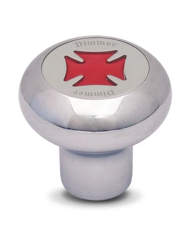 GG95515 - CR. ALUM. DASHBOARD KNOB W/ RED IRON CROSS & S.S. DIMMER GG95515 - CR. ALUM. DASHBOARD KNOB W/ RED IRON CROSS & S.S. DIMMER