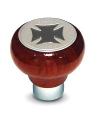 GG95560 - ROSEWOOD SCREW-IN AIR KNOB W/ BLACK IRON CROSS & SS TRACTOR