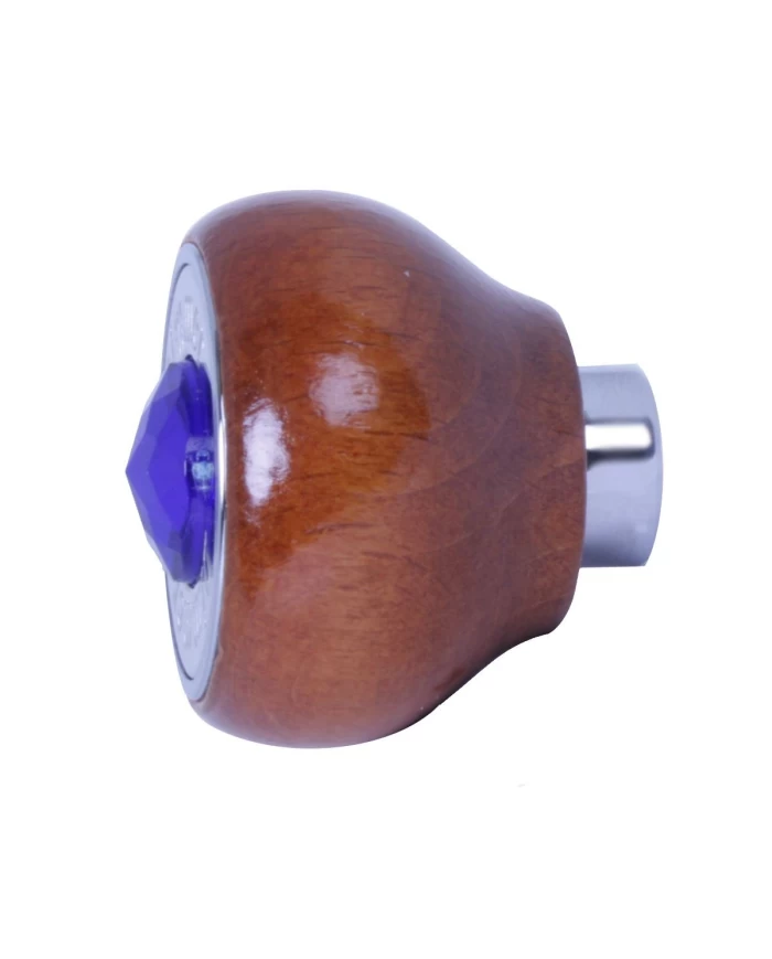 GG95641 - WOOD DASHBOARD KNOB W/BLUE JEWEL & S.S. DIMMER PLATE GG95641 - WOOD DASHBOARD KNOB W/BLUE JEWEL & S.S. DIMMER PLATE