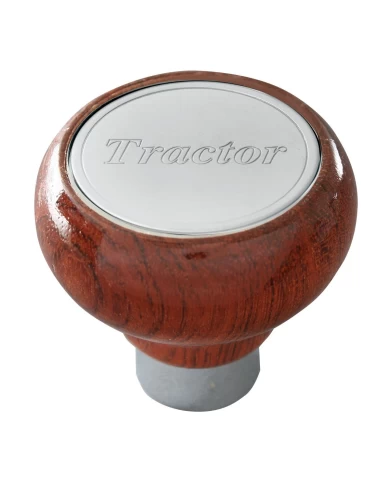 GG96024 - ROSEWOOD AIR CONTROL KNOB W/SS TRACTOR SCRIPT GG96024 - ROSEWOOD AIR CONTROL KNOB W/SS TRACTOR SCRIPT