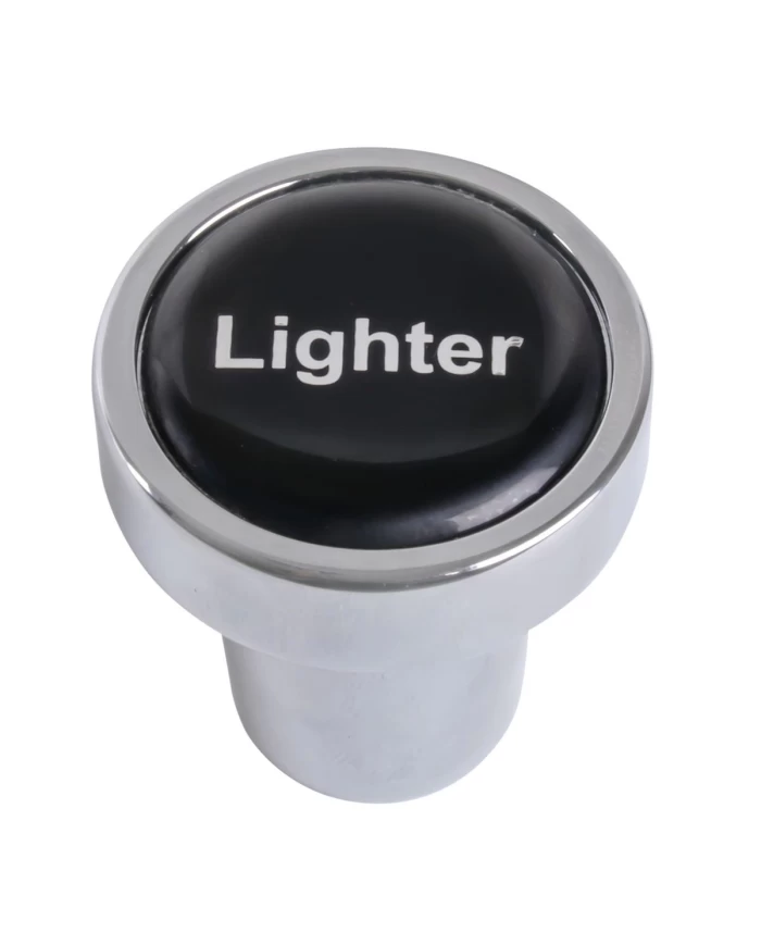 GG96250 - CR. ALUM. CIGARETTE LIGHTER KNOB W/BLACK LIGHTER STICKER