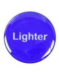 GG96251 - CR. ALUM. CIGARETTE LIGHTER KNOB W/BLUE LIGHTER STICKER