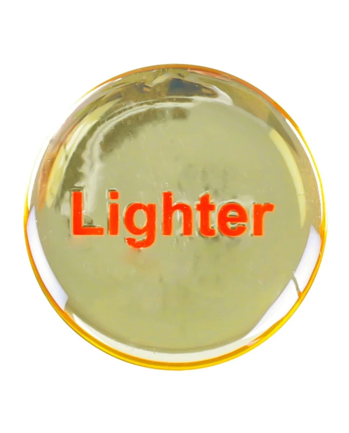 GG96252 - CR. ALUM. CIGARETTE LIGHTER KNOB W/GOLD LIGHTER STICKER