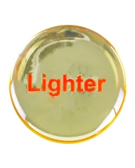 GG96252 - CR. ALUM. CIGARETTE LIGHTER KNOB W/GOLD LIGHTER STICKER
