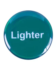GG96253 - CR. ALUM. CIGARETTE LIGHTER KNOB W/GREEN LIGHTER STICKER
