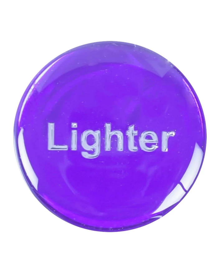 GG96254 - CR. ALUM. CIGARETTE LIGHTER KNOB W/PURPLE LIGHTER STICKER GG96254 - CR. ALUM. CIGARETTE LIGHTER KNOB W/PURPLE LIGHTER STICKER