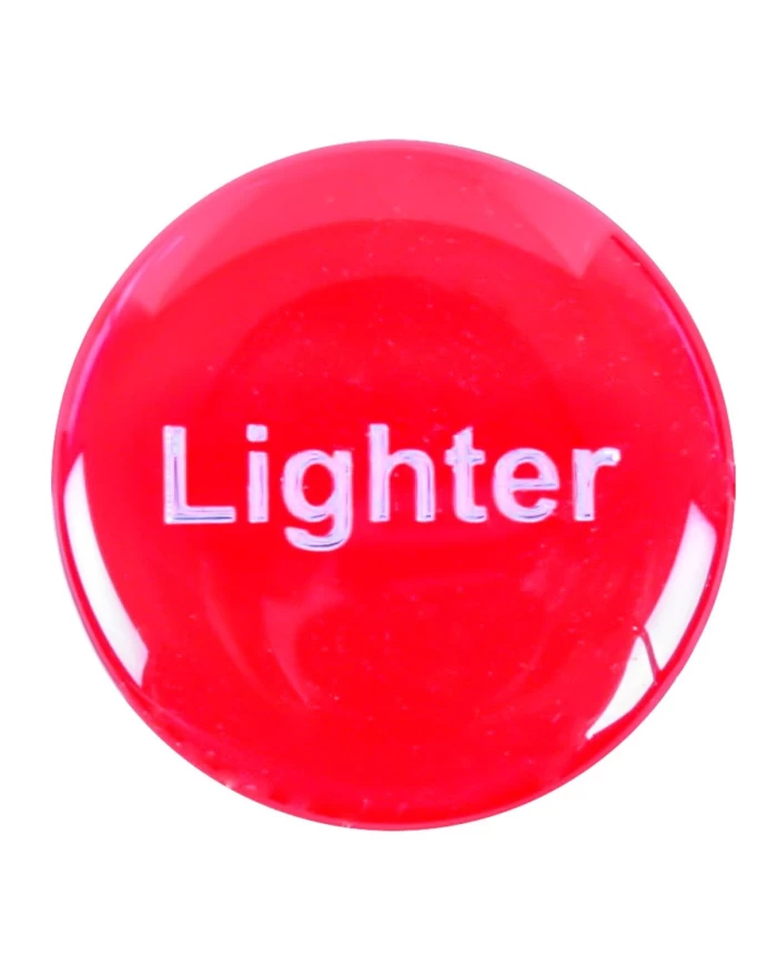 GG96255 - CR. ALUM. CIGARETTE LIGHTER KNOB W/RED LIGHTER STICKER