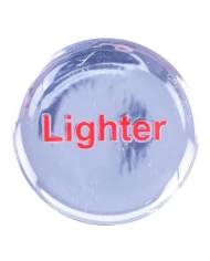 GG96256 - CR. ALUM. CIGARETTE LIGHTER KNOB W/SILVER LIGHTER STICKER