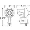 UP38597-11 LED 2-1/8" Arm Watermelon Honda Light Kit With Visor - Amber LED/Clear Lens