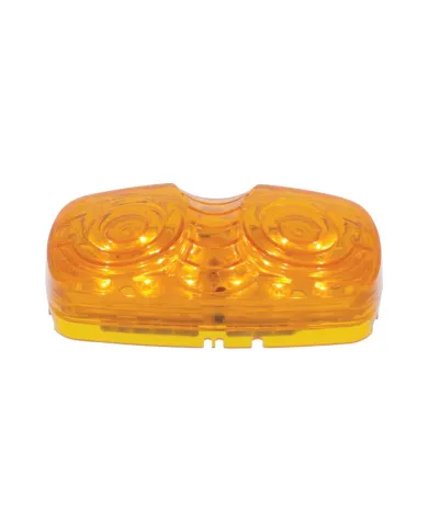 UP38610B-12 LED 4" X 2" Rectangular Light (Clearance/Marker) - Amber LED/Amber Lens (Bulk)