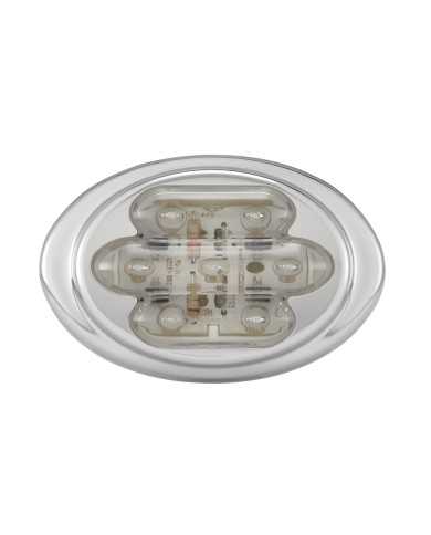 MXM36180YCL-Stainless Steel Mini-Oval CM Amber Clear Lens MXM36180YCL-Stainless Steel Mini-Oval CM Amber Clear Lens