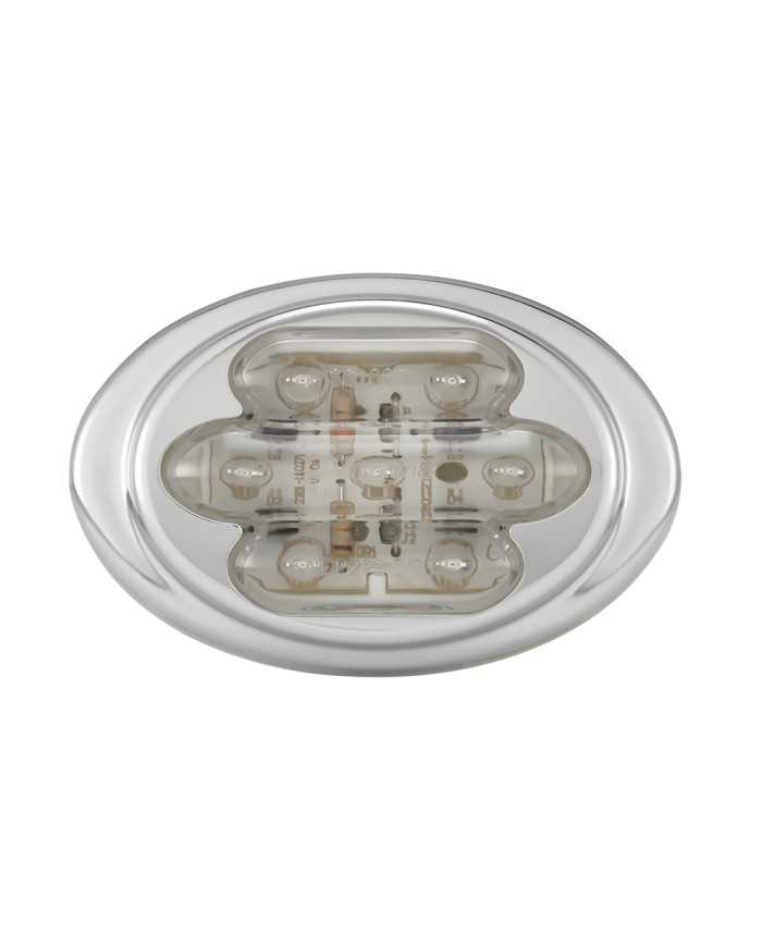 MXM36180YCL-Stainless Steel Mini-Oval CM Amber Clear Lens MXM36180YCL-Stainless Steel Mini-Oval CM Amber Clear Lens