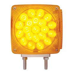 UP38703-45 LED Double Stud Double Face Turn Signal Light (Driver) - Amber & Red LED/Amber & Red Lens